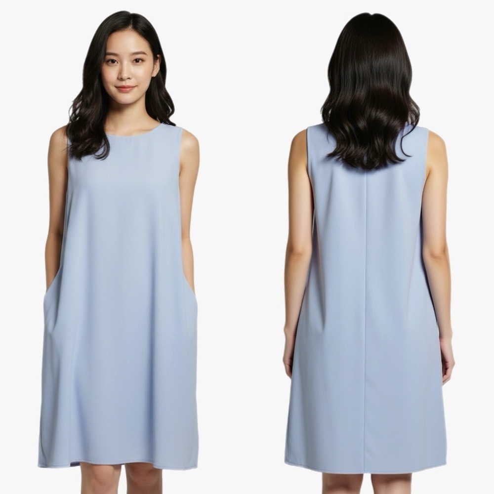 Everly Light Blue Sleeveless Dress